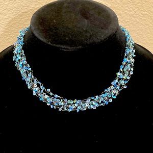 2 FOR $12      Necklace, three strand in shades of blue